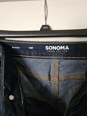 SONOMA Women's Dark Indigo Bootcut Jeans Size 16R